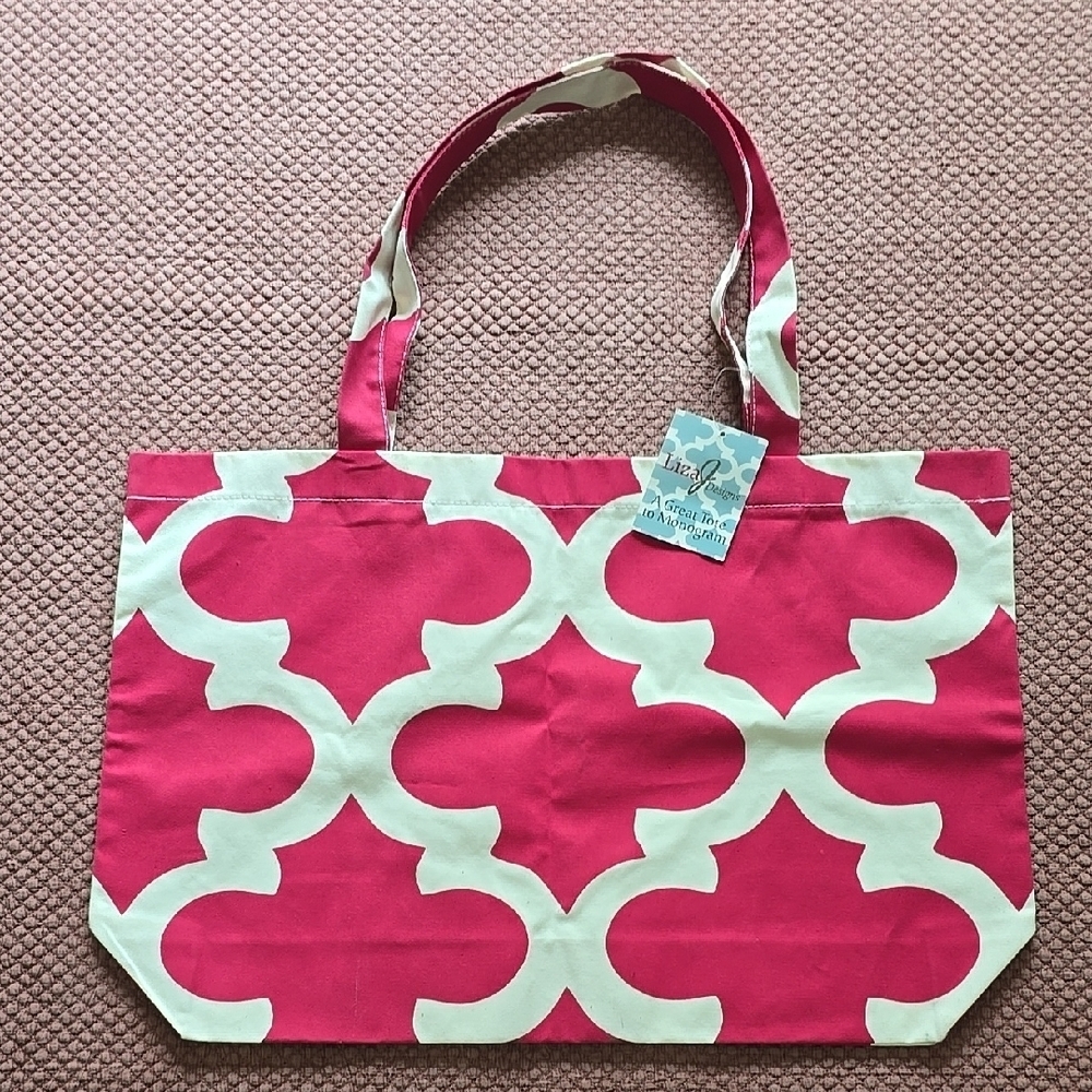 Pink and White Tote Bag - Picture 11 of 11